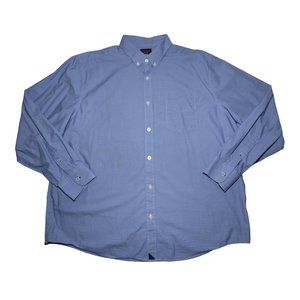 Men's UNTUCKit Long Sleeve Button Up Relaxed Fit Shirt Blue Check Size XXL